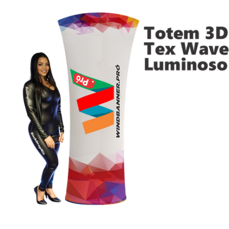 Totem Tex Wave 3D Luminoso